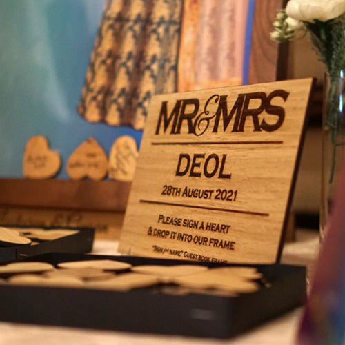 Love heart guestbook drop box