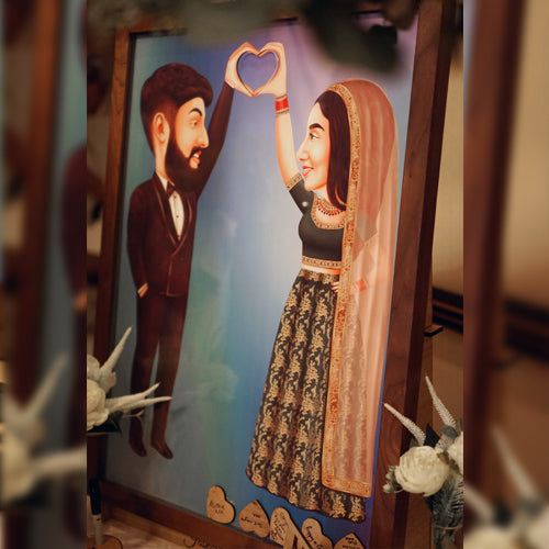 Love heart guestbook drop box
